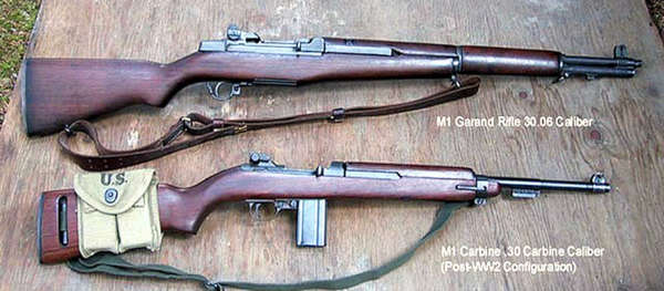 Top - M1 Garand full size rifle used in WWII and Korea. Bottom - M1 Carbine replaced handguns for many officers. Note the "high capacity" magazine. Millions of these were sold to civilians since WWII. Why didn't school shootings start in the 1950s with these guns?